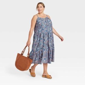 Knox Rose Dresses Knox Rose Lined Sleeveless Tiered A-Line Dress